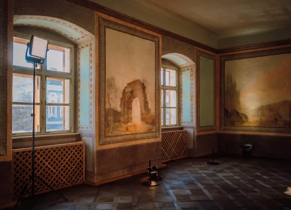 Sala cu fresce a Bibliotecii Teleki-Bolyai din Târgu Mureș, una din cele mai vechi  din Europa, care conține picturi realizate la începutul secolului al XIX-lea de către pictorul sibian Franz Neuhauser, restaurată 566318009_1309094757680127_25229500934226997_n